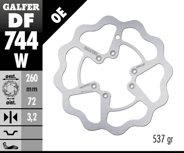 Wave® Brake Rotor Silver, 1, nordicamoto.ro