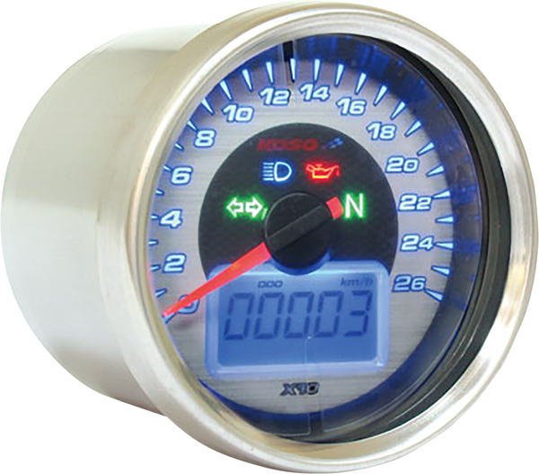 D64 Speedometer Black, Blue, Red, White, 1, nordicamoto.ro