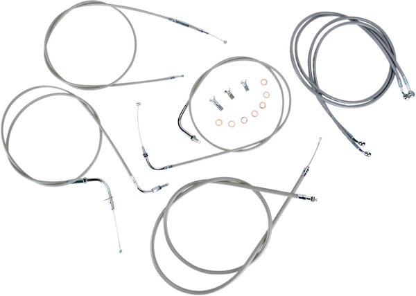 Stainless Handlebar Cable/line Kit Silver, 1, nordicamoto.ro