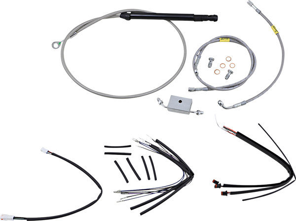 Handlebar Cable And Brake Line Kit For Burly Ape Handlebars Silver, 1, nordicamoto.ro