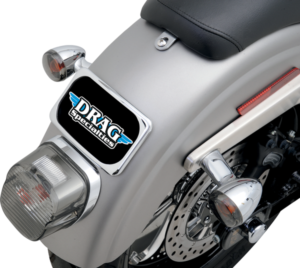 Large Radius Three-bolt Style License Plate Mount Assembly Chrome, 3, nordicamoto.ro