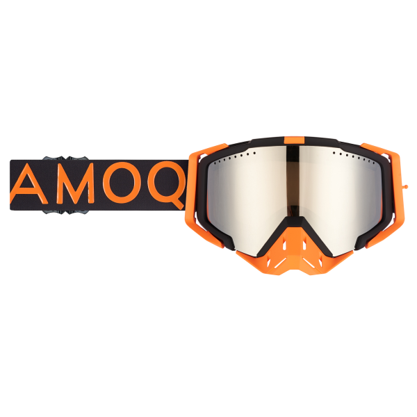 AMOQ Aster Snow síszemüveg, fekete és narancssárga, ezüst tükrözött lencsékkel, 1, nordicamoto.ro