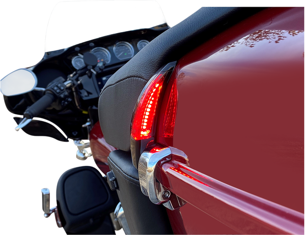 Sequential Tour Pak Seat Back Rest Led Lights White, 4, nordicamoto.ro