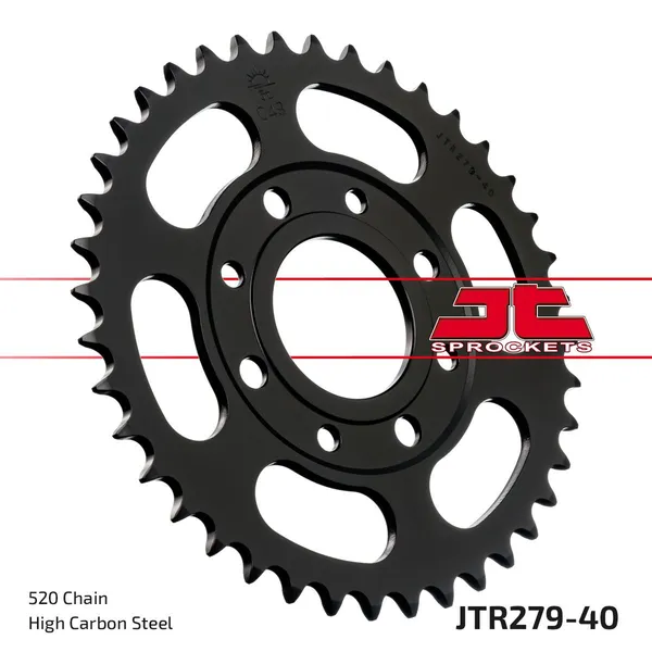 JT SPROCKETS Fekete hátsó lánckerék, 1, nordicamoto.ro