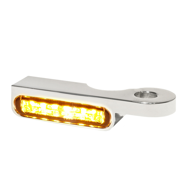 Led Handlebar Turn Signals Natural, Chrome, 1, nordicamoto.ro