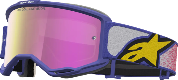 Alpinestars Vision 5 Drag vörös/lila/színezett lencsés védőszemüveg, 1, nordicamoto.ro