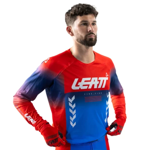 Leatt Moto 5.5 Ultraweld V26 póló, kék/piros, M, 21, nordicamoto.ro