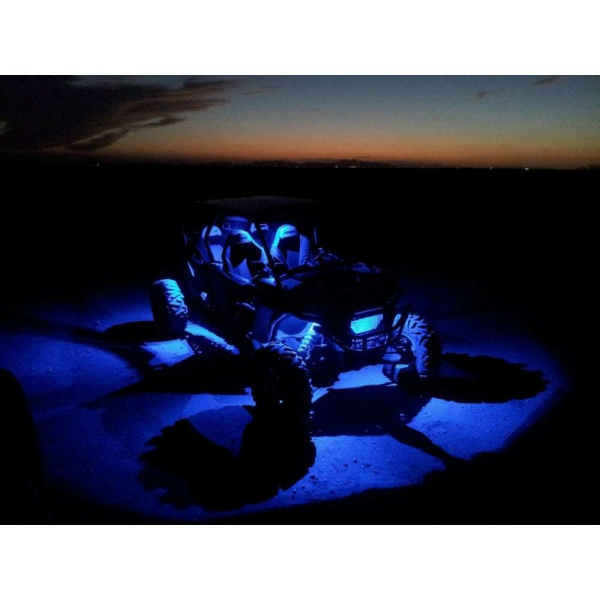 SHARK LED-es lámpa, LED-sáv 40x72 mm, 3 W, többszínű, Bluetooth-vezérlés, 4 darabos készlet, 4, nordicamoto.ro