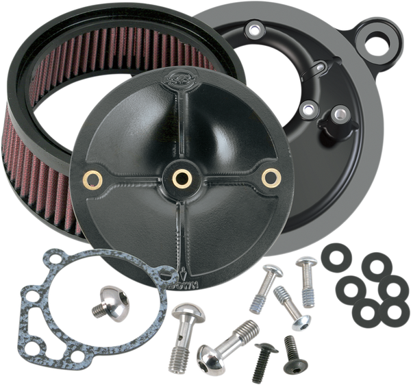 Super Stock Stealth Air Cleaner Kit Black, 1, nordicamoto.ro