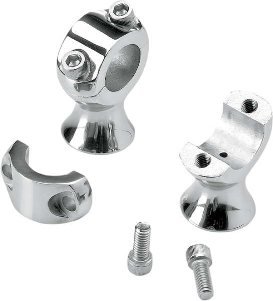 1-3/4(r) Slimline Handlebar Risers Silver, 1, nordicamoto.ro
