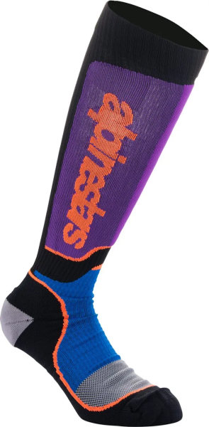 Alpinestars MX Plus zokni, fekete/lila/kék, S méret, 1, nordicamoto.ro