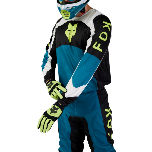 Fox 180 Nitro Maui Blue Moto póló, M-es méret, 3, nordicamoto.ro