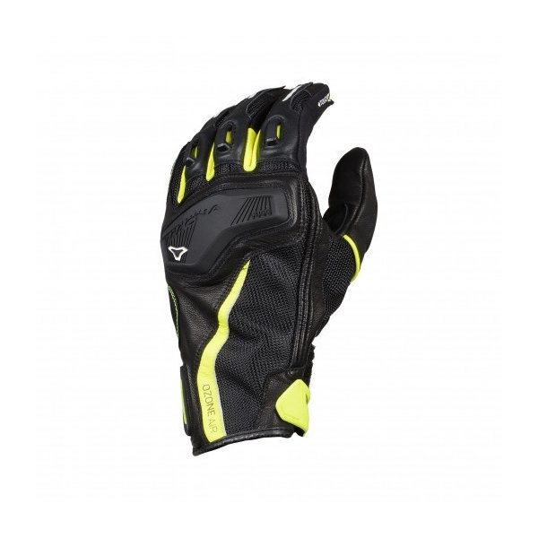 Manusi de piele vara MACNA OZONE Negru/Rosu fluo XXL, 7, nordicamoto.ro