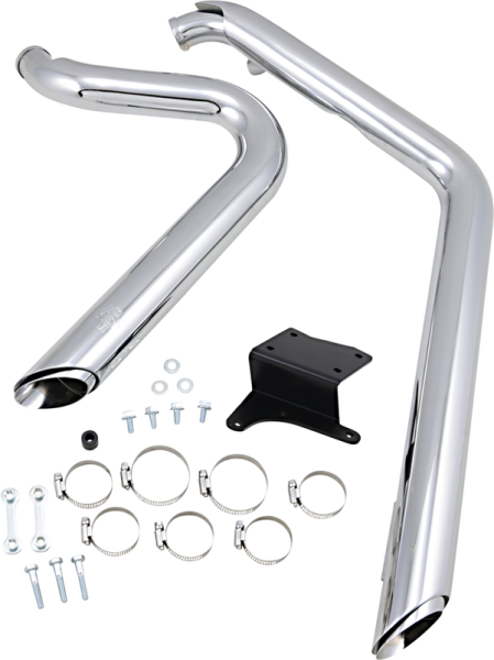 Shortshots Staggered Exhaust System Black, 2, nordicamoto.ro