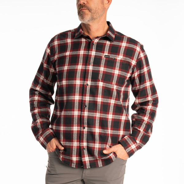 Cămașă flanel bărbați  Klim Alderson Midweight Black - Asphalt, 13, nordicamoto.ro