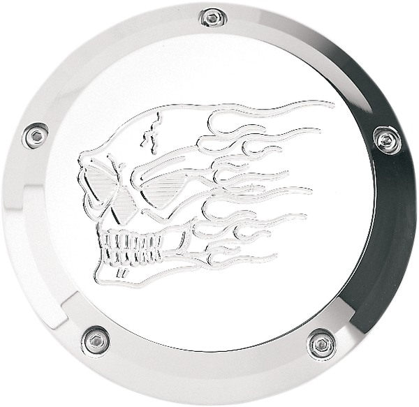 Chrome Billet Derby Cover Chrome, 1, nordicamoto.ro