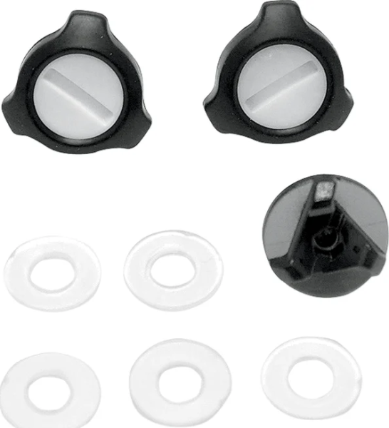 Fx-17/17y Helmet Peak Screw Kit Black, White ONE SIZE, 1, nordicamoto.ro