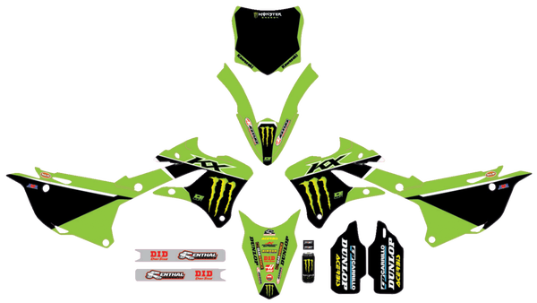 Complete Graphics Kit Black, Green, 1, nordicamoto.ro