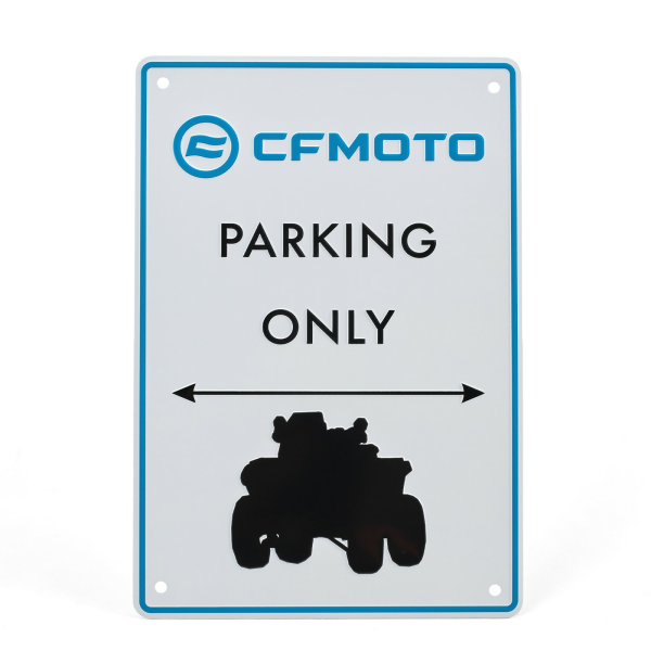 CFMOTO „ATV PARKING ONLY” díszlap – alumínium, 1, nordicamoto.ro