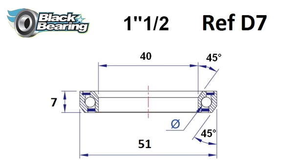 Headset Bearing, 1, nordicamoto.ro