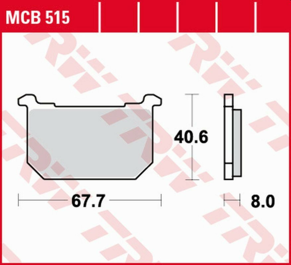 TRW szerves anyagú első fékbetétek KAWASAKI GPZ 400/500 '82–'84 / Z 400/500 '81–'83 / GPZ / Z / LTD 550 '80–'82 / GT / GPZ / Z / LTD 750 '80–'85 / Z / GPZ 1000 '79–'83, 1, nordicamoto.ro