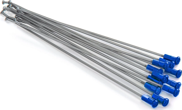 Spokes & Nipples Kit 18(r) Rear Alumium Silver|blue Aluminum, Blue, 1, nordicamoto.ro