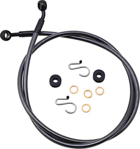 Braided Front Brake Line Black Pearl Oversize [+51 mm (2'')], 1, nordicamoto.ro