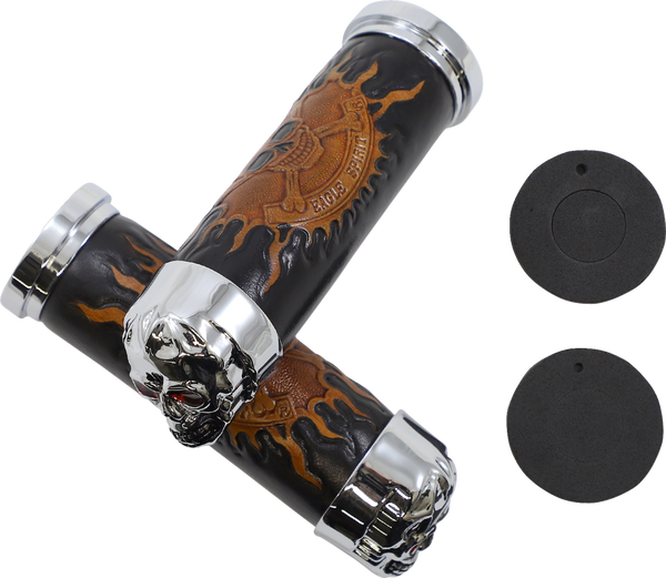 Skull Grips Black, 4, nordicamoto.ro