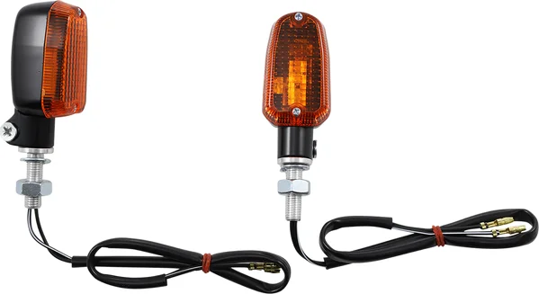 Oblong Aluminum Body Marker Lights Black, Matte, 1, nordicamoto.ro