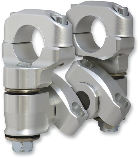 Anti-vibration 2(r) Pivot Handlebar Riser Silver, 1, nordicamoto.ro