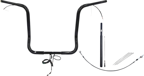 Plug & Play Ez Install 1-1/4(r) Pointed Top Handlebar Kit Black, 2, nordicamoto.ro