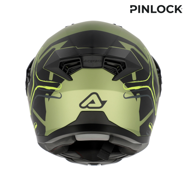Acerbis Rider Graphic felhajtható sisak, zöld/fekete, M méret, 8, nordicamoto.ro