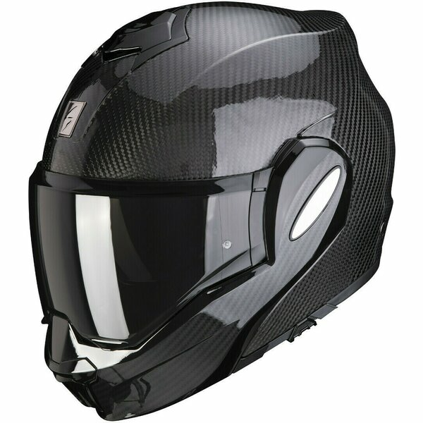 Casca modulara flip-back SCORPION EXO-TECH EVO SOLID CARBON Negru XXL, 1, nordicamoto.ro