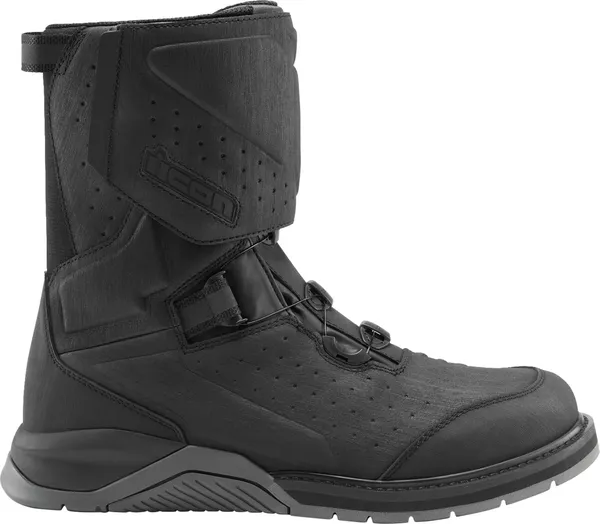 Cizme Icon Alcan Waterproof Black 45,5, 2, nordicamoto.ro