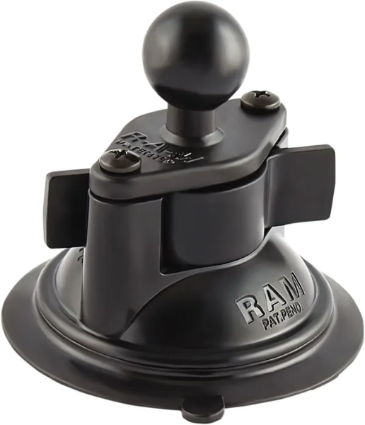 1'' Ball Mount Suction Cup Base Black, 1, nordicamoto.ro