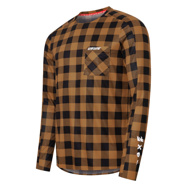 USWE Flannel Flame Bronze póló, M-es méret, 1, nordicamoto.ro