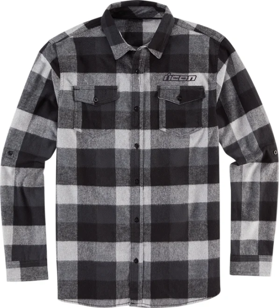Camasa Icon Flannel Feller Black/Gray S, 1, nordicamoto.ro