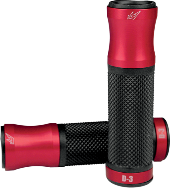 7/8(r) D3 Grips Black, Red, 1, nordicamoto.ro