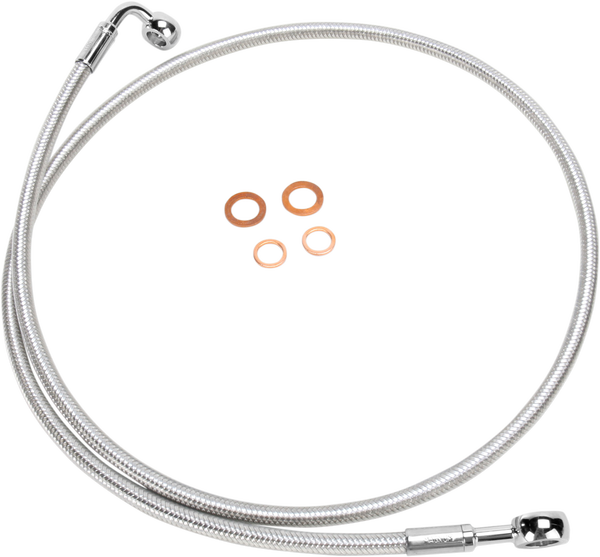 E-z Align Dot Braided Single Disc Front Brake Line Chrome, Sterling Chromite® Ii, 3, nordicamoto.ro