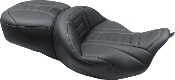 One-piece Deluxe Touring Seat With Removable Backrest Option Black, 1, nordicamoto.ro