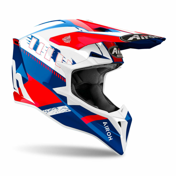Airoh Wraaap Feel Enduro sisak, kék/piros fényes, 2, nordicamoto.ro