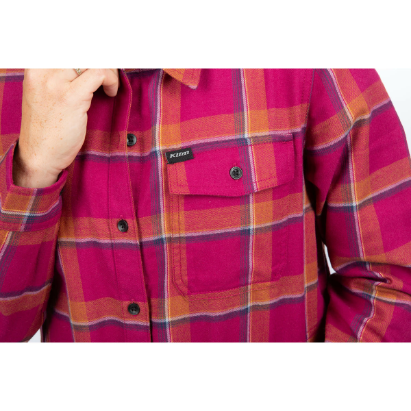 Cămașă flanel damă  Klim Kinsey Midweight Asphalt Heather (Non-Current), 2, nordicamoto.ro