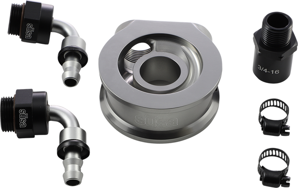 Oil Filter Adapter For Sportster & Evo Silver, 1, nordicamoto.ro