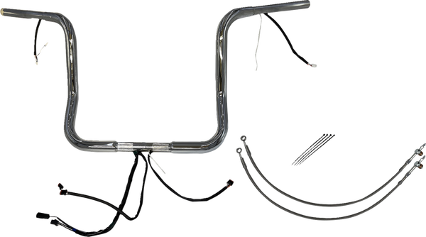 Plug & Play Ez Install 1-1/4(r) Round Top Handlebar Kit Silver, 3, nordicamoto.ro