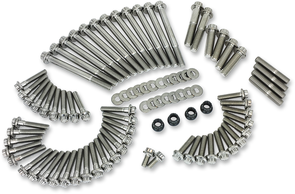 12-point Engine Fastener Kit Silver, 1, nordicamoto.ro
