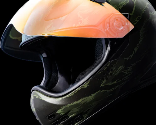 Casca Icon Domain Tiger's Blood Green S, 2, nordicamoto.ro