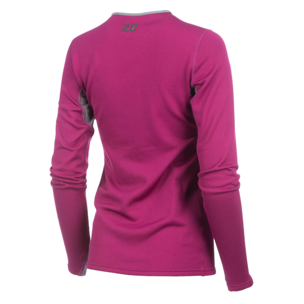 Bluza Dama Klim Base Layer Solstice Shirt 2.0 Knockout Pink - Castlerock Gray, 6, nordicamoto.ro