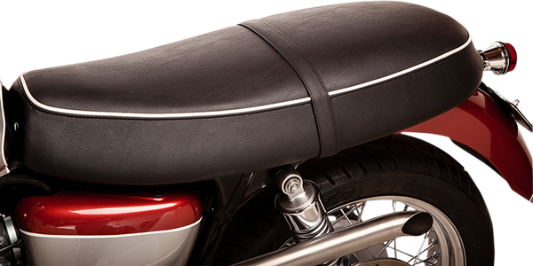 Retro Seat Skin Black, White, 2, nordicamoto.ro