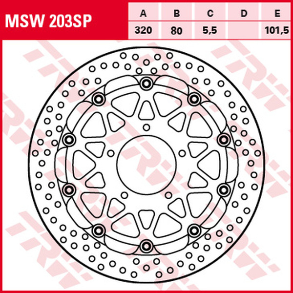 Racing Sp-series High-performance Brake Rotor Black, 2, nordicamoto.ro