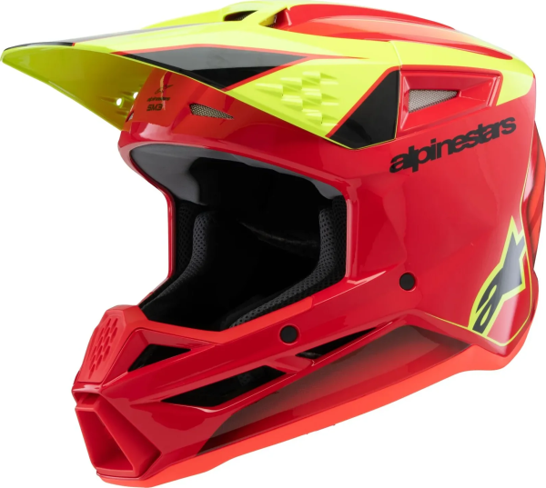 Alpinestars S-M3 Fray gyermek sisak, fekete/piros/sárga, L méret, 1, nordicamoto.ro